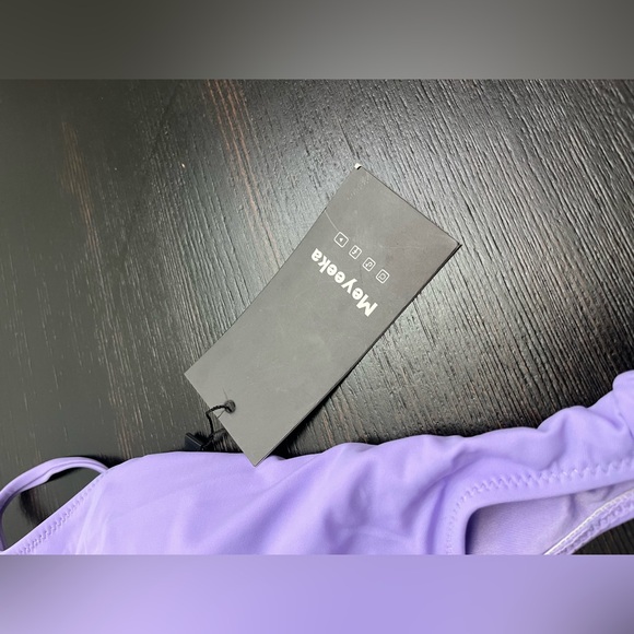 NWT Meyeeka Scoop Neck Cut Out Front Lace Up Back High Cut Monokini One Piece - Picture 8 of 9